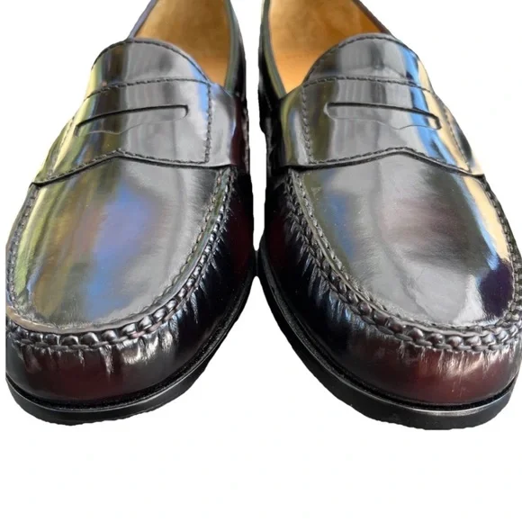 Cole Haan Black with Red spots Leather Loafers Mens Size 10.5 D Narrow